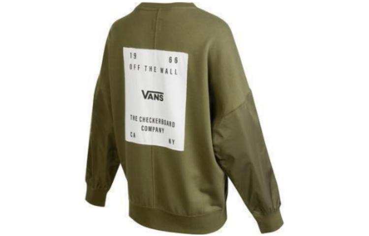 Vans Sweatshirts Women's Green Crew Neck Moderate Regular