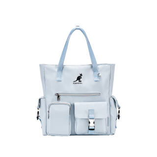 KANGOL Fabric Backpack Glacier Blue/Black/Beige Umber/Ivory White