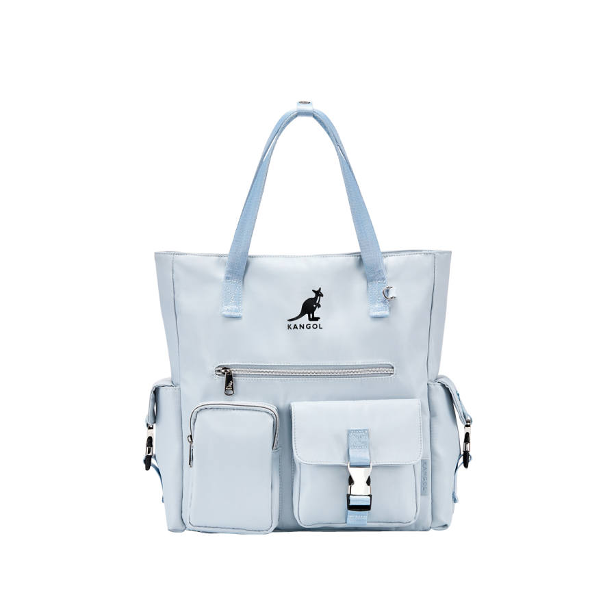 KANGOL Fabric Backpack Glacier Blue/Black/Beige Umber/Ivory White