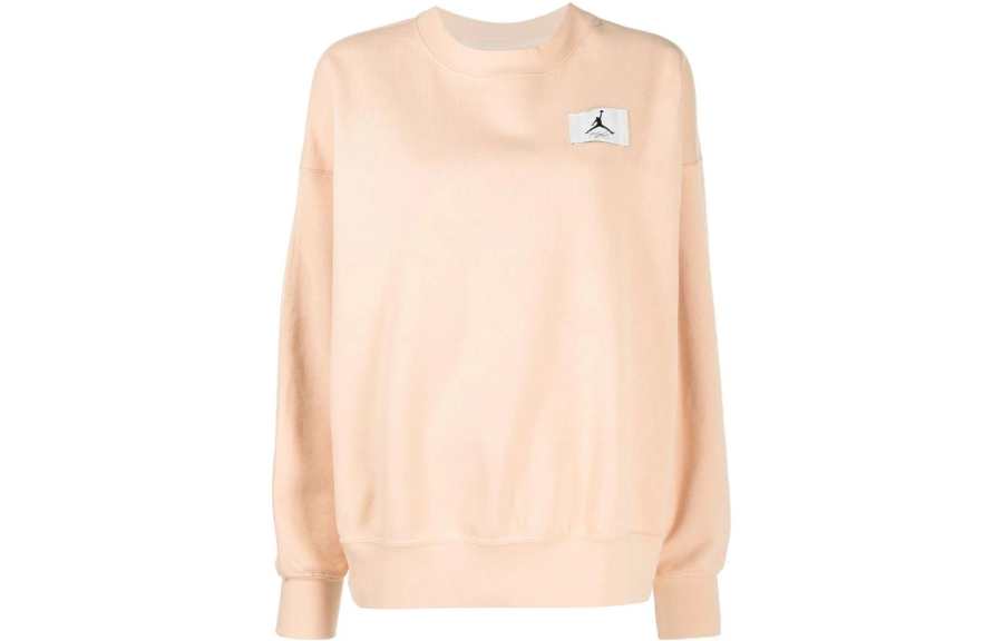 Jordan Jordan Sweatshirts Women's Nude Pink Crew Neck Thickened Regular