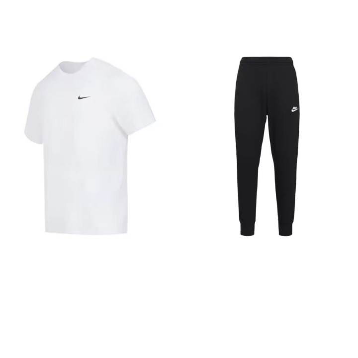 Nike Nike Casual Sportswear Men's White/Black Crew Neck Moderate