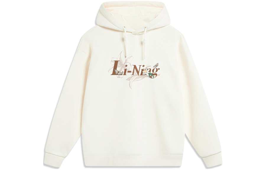 Li-Ning Li Ning Sports Life Collection Sweatshirts Women's Ecru Hooded Moderate Regular
