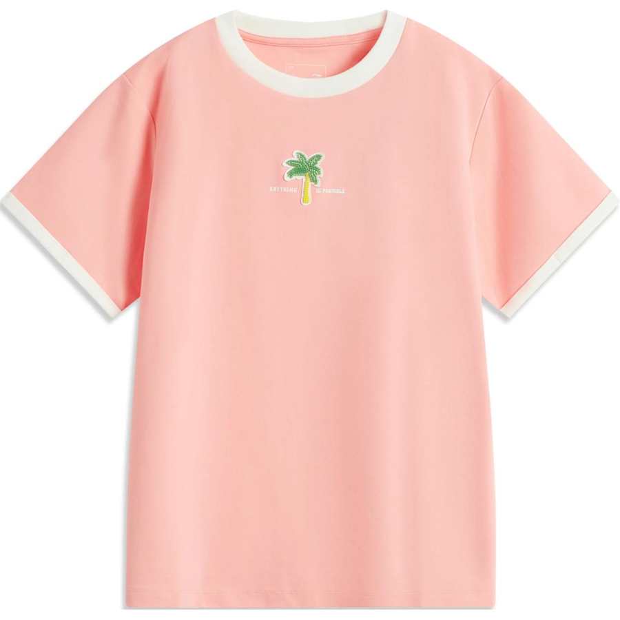 Li-Ning Li Ning Sports Life Collection T Shirt Women's Camellia Pink