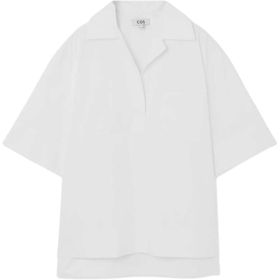 COS Shirts Women's White Cuban Collar Moderate Other