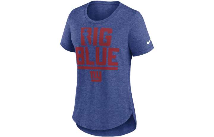 Nike Nike T Shirts Women's Blue Crew Neck Moderate Straight Fit