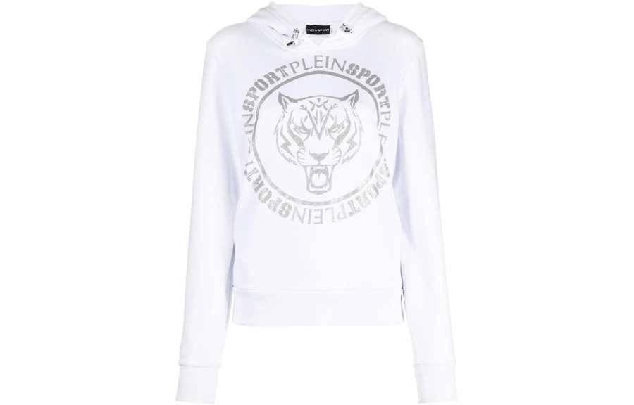 PHILIPP PLEIN Sweatshirts Women's White Hooded Non Detachable Moderate