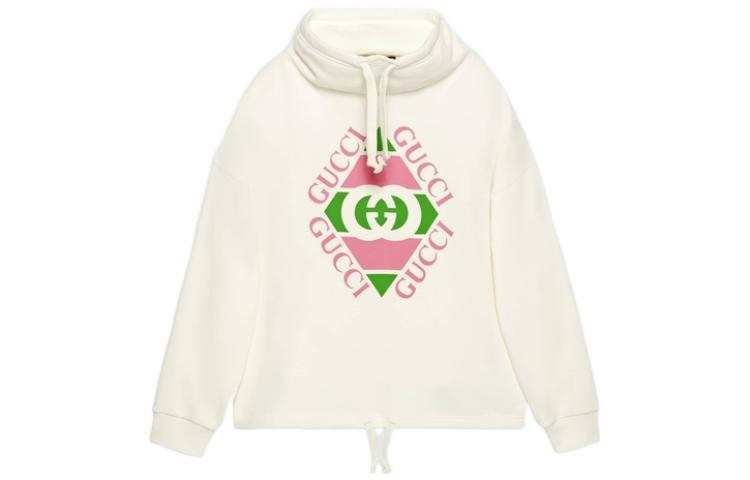 GUCCI Sweatshirts Women's White Hooded Moderate Regular