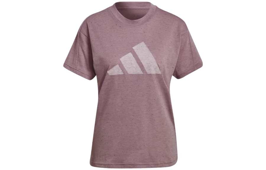 Adidas Adidas T Shirts Women's Pink Crew Neck Moderate Straight Fit