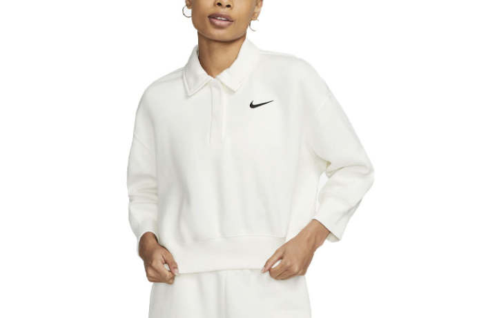 Nike Nike Sweatshirts Women's White Lapel Moderate Regular
