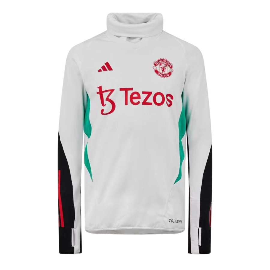 Adidas Adidas Manchester United 23/24 Season, Premier League, Casual Sports Fleece Lined Long Sleeved Soccer Jersey