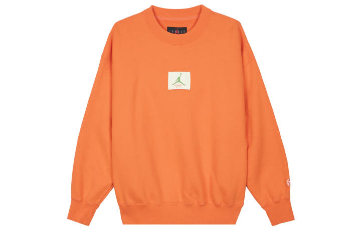 Jordan Jordan X TITAN Sweatshirts Women's Orange Crew Neck Moderate Regular