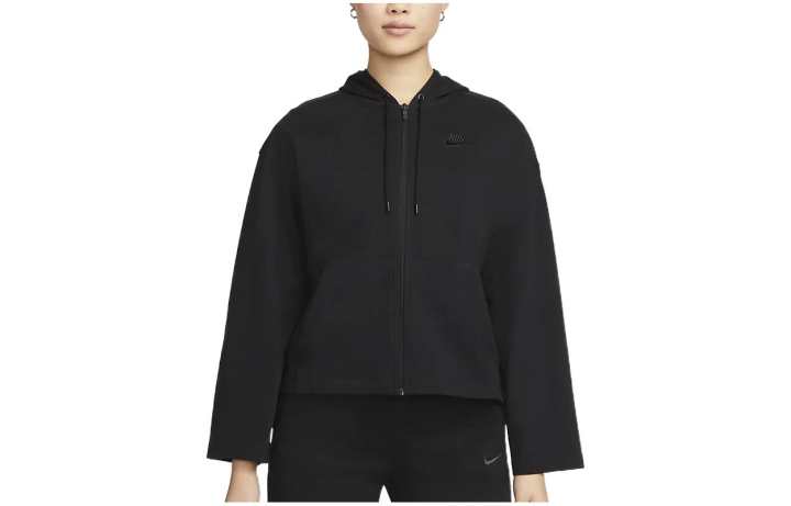 Nike Nike Sweatshirts Women's Black Hooded Moderate Cardigan