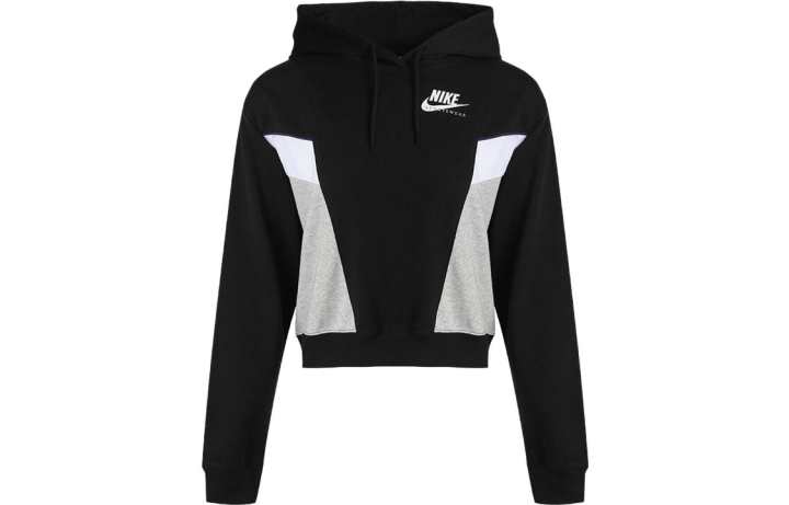 Nike Nike Sweatshirts Women's Black White Hooded Moderate Regular