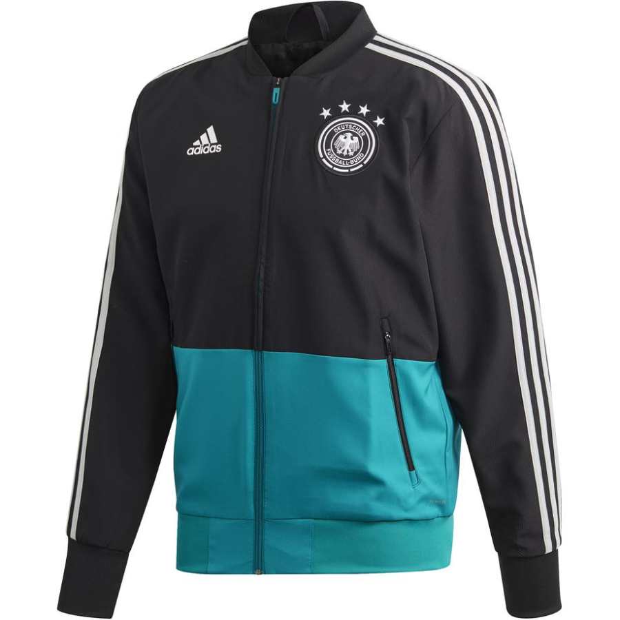 Adidas Adidas DE National Team Chaqueta Presentación Soccer Jersey Men's Black/Green/Gray