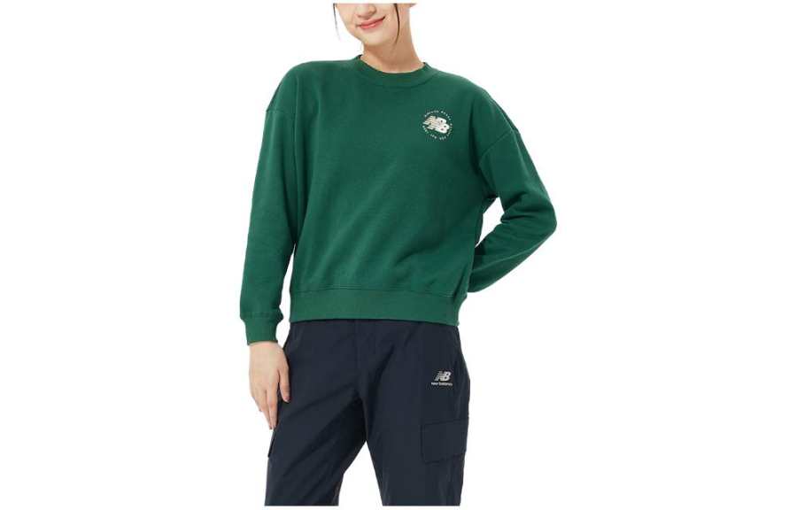 New Balance New Balance Sweatshirts Women's Green Crew Neck Moderate Regular