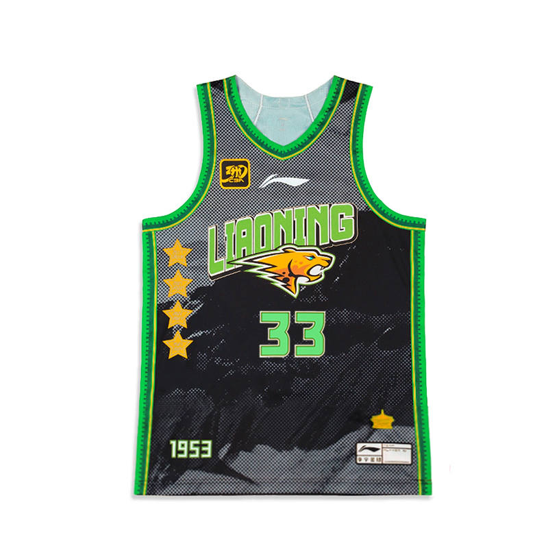 Li-Ning Li Ning CBA Collection Basketball Jersey 24 25 Season Classic Version, Liaoning Team, Wang Lainqin Size 33 Men's Black