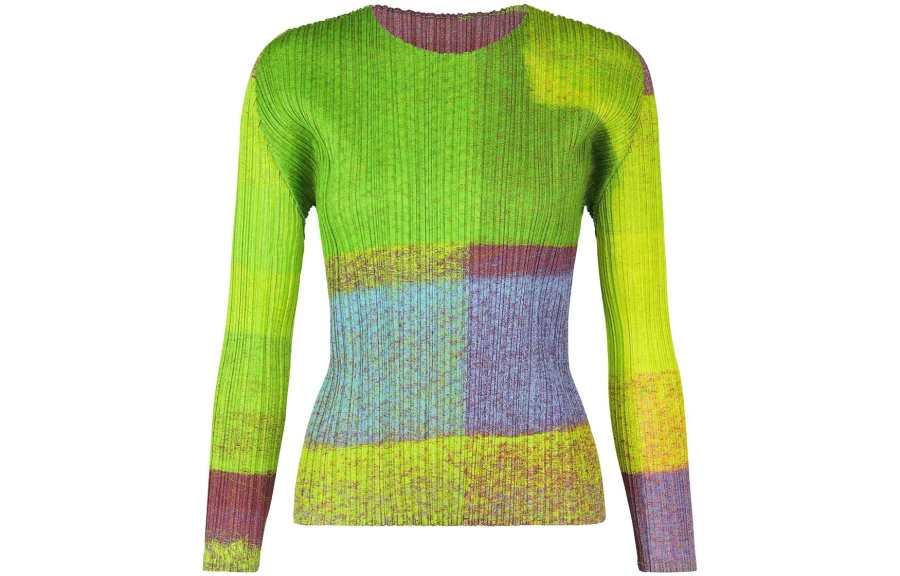 ISSEY MIYAKE T Shirts Women's Green Crew Neck Moderate Other