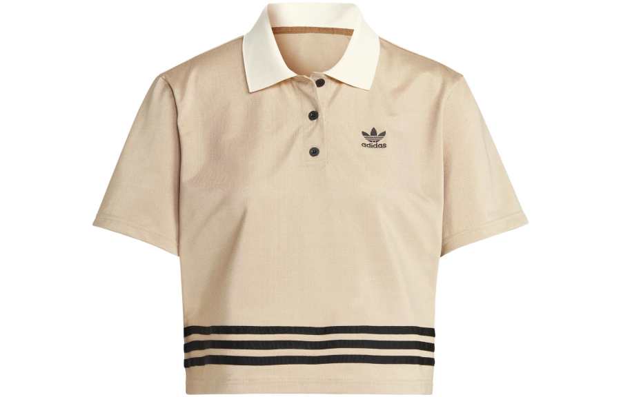 adidas originals Women's Adicolor 70s Polo Shirt 'Brown Desert'