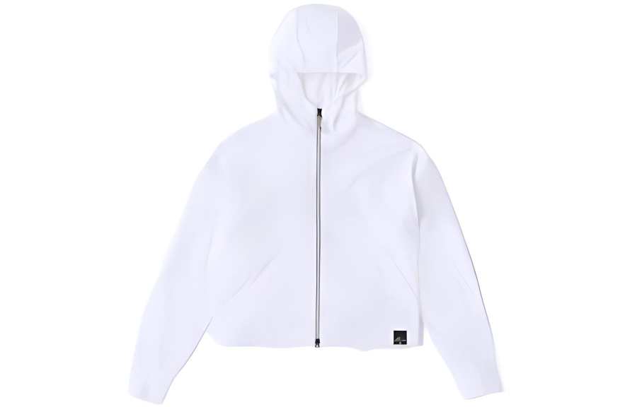 New Balance New Balance Sweatshirts Women's White Hooded Moderate Cardigan
