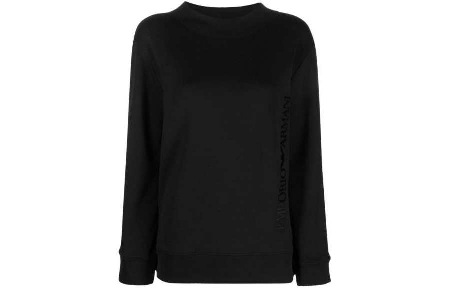 EMPORIO ARMANI 【Zoomed ImageryBest of: PromotionsPrevious Season】logo-embossed mock-neck sweatshirt