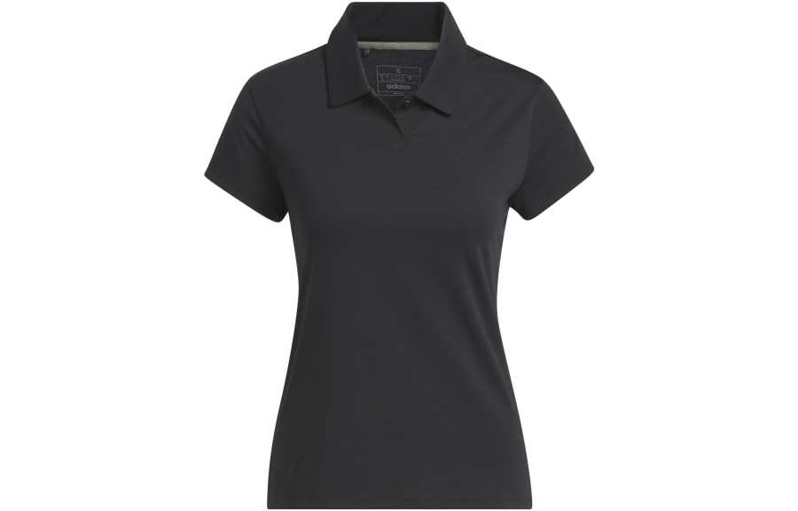 Adidas Adidas Polo Shirts Women's Black Polo Collar Moderate Straight Fit