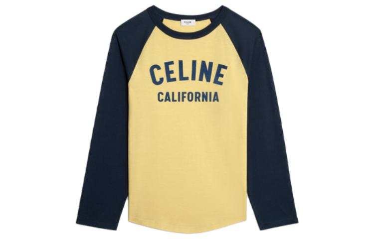 CELINE T Shirts Women's Lemon Crew Neck Moderate Straight Fit