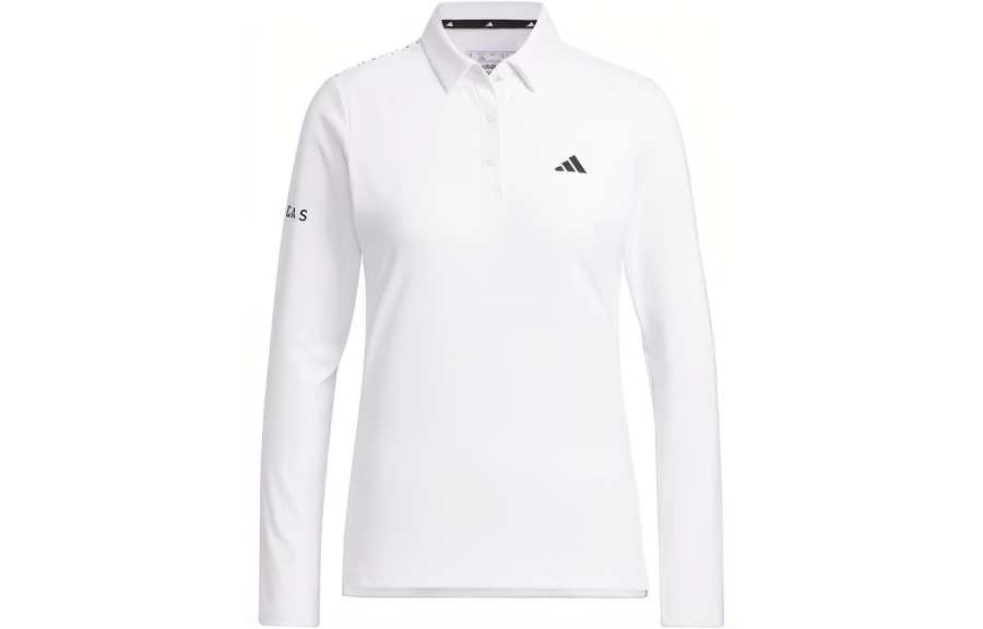 Adidas Adidas AEROREADY Polo Shirts Women's White Polo Collar Moderate Straight Fit
