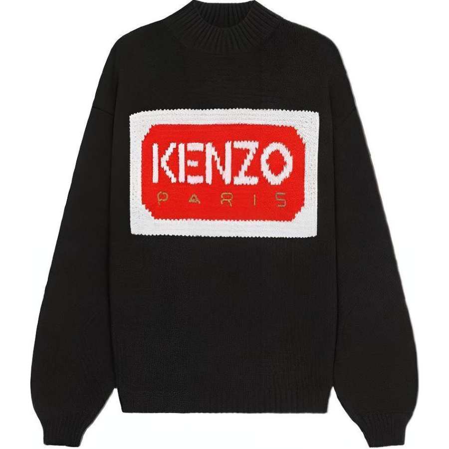 KENZO Logo Intarsia Knit Jumper 'Black'