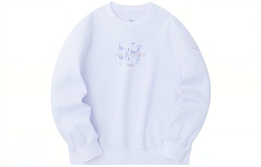 ANTA Variety Training Collection Sweatshirts Women's White Crew Neck Moderate Regular