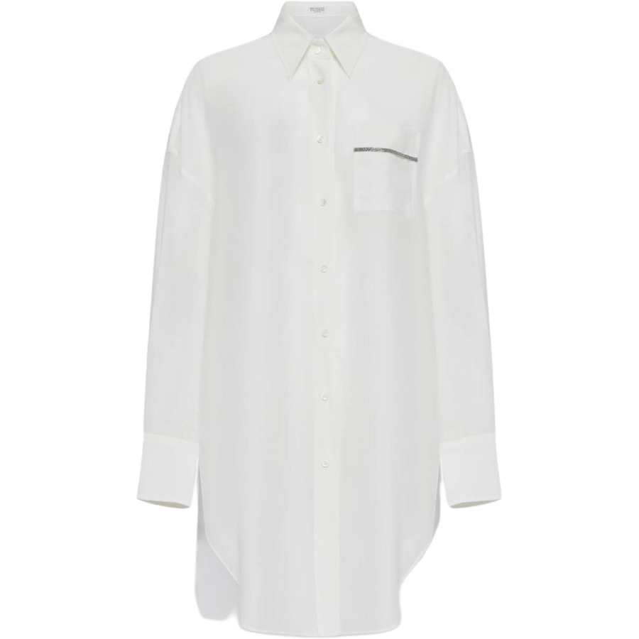 Brunello Cucinelli Embellished Long-Sleeved Buttoned Shirt