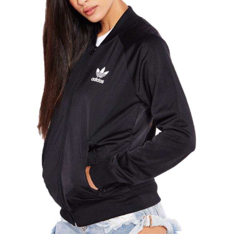 Adidas Originals Jackets Women's Black Stand Collar Moderate Other