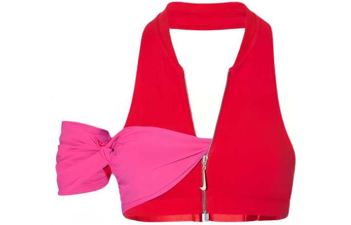 Nike Jacquemus X Nike Le Haut Drape Top Dark Pink