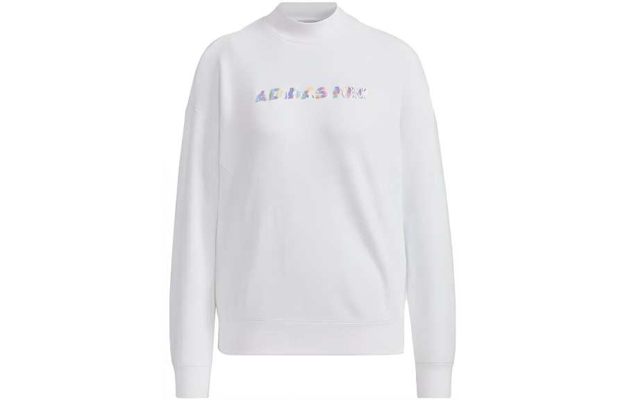 Adidas Neo Sweatshirts Women's White Crew Neck Moderate Regular