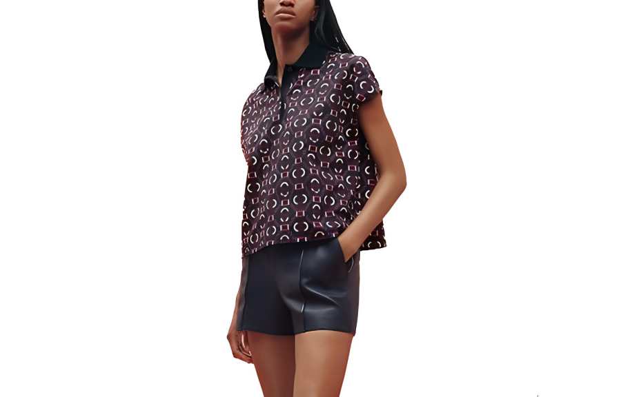 HERMES SS23 Polo Shirt Women's Black