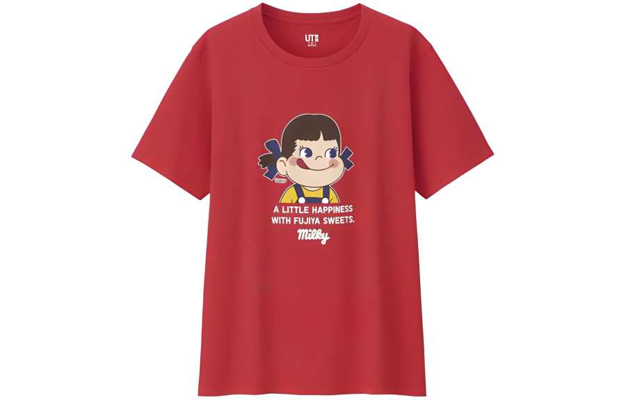 UNIQLO T Shirts Women's Watermelon Red Crew Neck Moderate Other