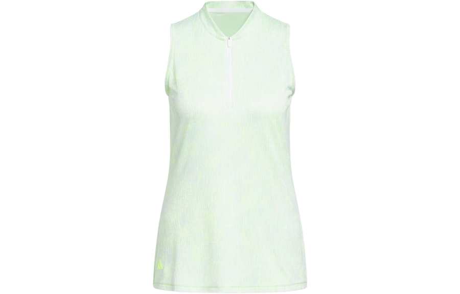 Adidas Adidas Essential Polo Shirts Women's Lime Green Polo Collar Moderate Straight Fit