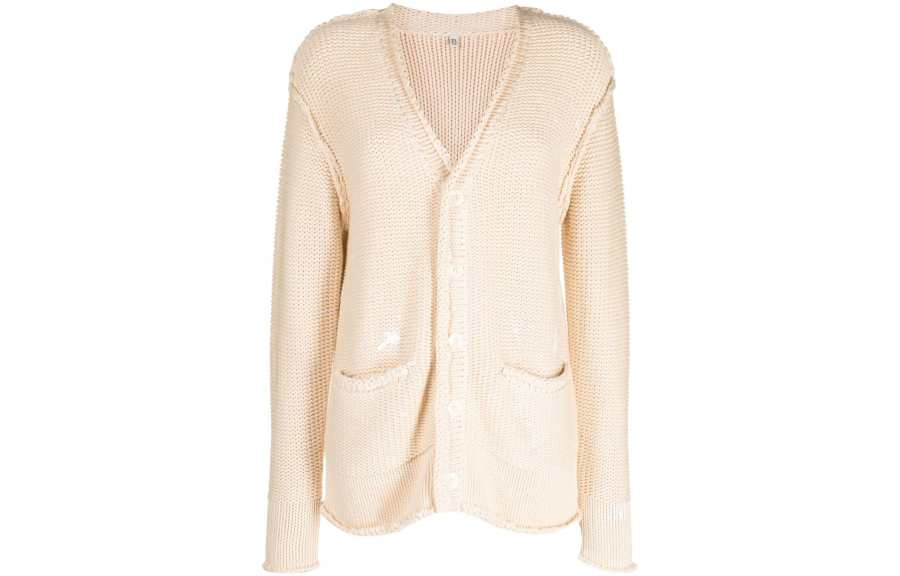 R13 R13 paint-splatter V-neck cardigan