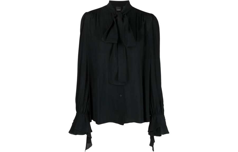 Pinko bow-detail draped shirt