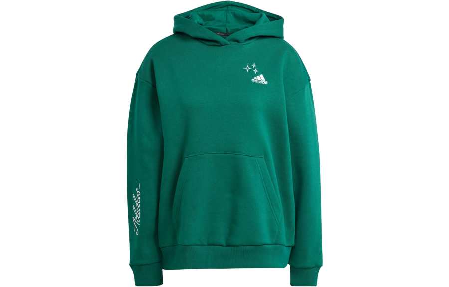 Adidas Adidas SCRIBBLE Sweatshirts Women's Green Hooded Moderate Regular