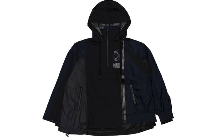 Nike Nike Women's X Sacai Double Zip Jacket 'Black/Dark Obsidian'