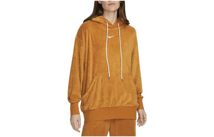 Nike Nike Sweatshirts Women's Ginger Yellow Hooded Moderate Regular