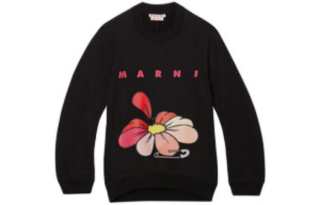 MARNI Sweatshirts Women's Black Crew Neck Moderate Regular