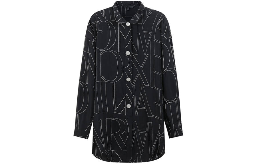 ARMANI EXCHANGE Shirts Women's Black Square Collar Moderate Shirt