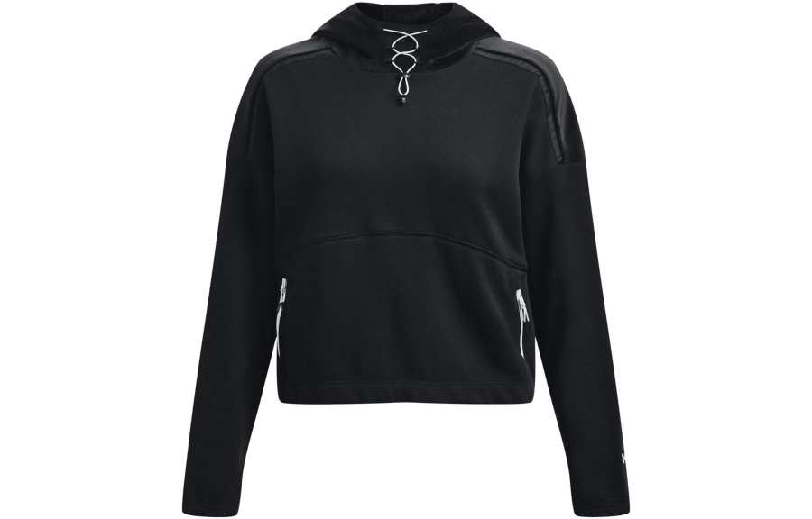 Under Armour Sweatshirts Women's Black Hooded Moderate Regular