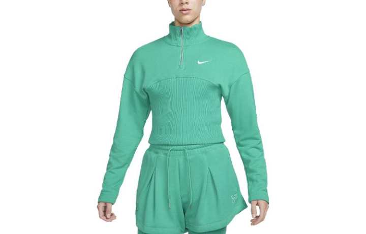 Nike Nike Sweatshirts Women's Jadeite Green Turtleneck Moderate Regular