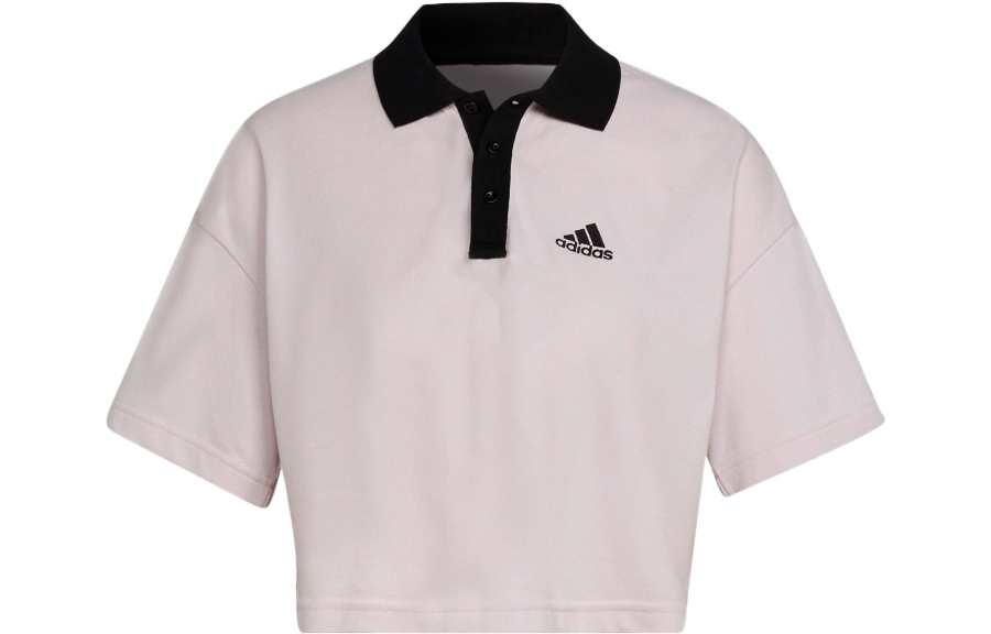 Adidas Adidas Polo Shirts Women's Pink Polo Collar Moderate Straight Fit