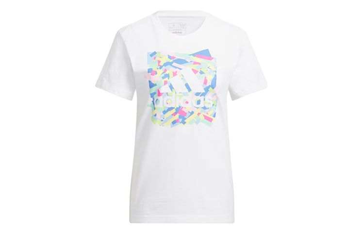 Adidas Adidas T Shirts Women's White Crew Neck Moderate Straight Fit