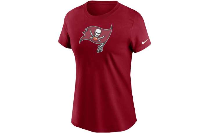 Nike Nike T Shirts Women's Red Crew Neck Moderate Straight Fit