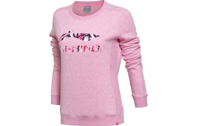 Li-Ning Li Ning Training Series Sweatshirt Women's Heather Gray With Bright Pink