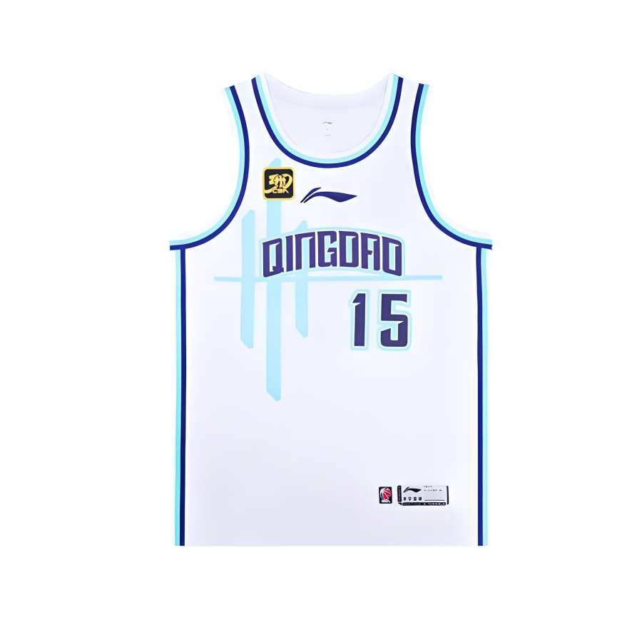 Li-Ning Li Ning CBA Collection Basketball Jersey League Edition 24 25 Qingdao Team, Yang Hansen Size 15 Men's Standard White